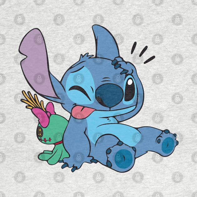 Stitch and Doll by Nykos